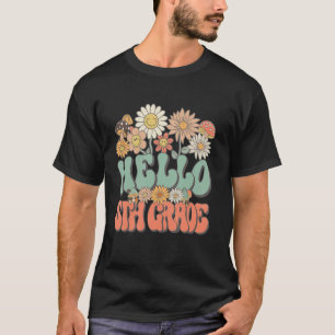 T-shirt Retour à l'école Bonjour 5e année Daisy Groovy Ens