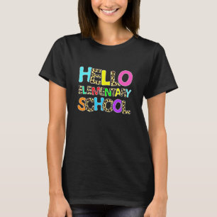 T-shirt Retour à l'école Bonjour école élémentaire Thé léo