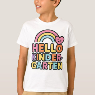 T-shirt Retour à l'école Bonjour enseignante de maternelle
