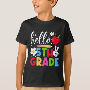 T-shirt Retour à l'école Bonjour équipe de cinquième année