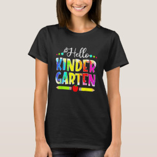 T-shirt Retour À L'École Bonjour Gardergarten Filles Garço