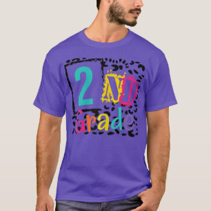 T-shirt Retour À L'École Bonjour Leopard 2e Année Enseigne