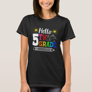 T-shirt Retour à l'école Bonjour professeur de 5e année Él