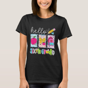 T-shirt Retour à l'école Bonjour professeur de sixième ann