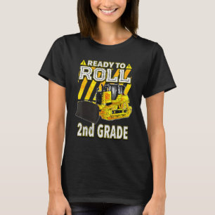 T-shirt Retour à l'école Bulldozer prêt à rouler 2e année