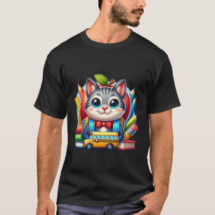T-shirt Retour à l'école Chat des Forêts Norvégiennes Garç