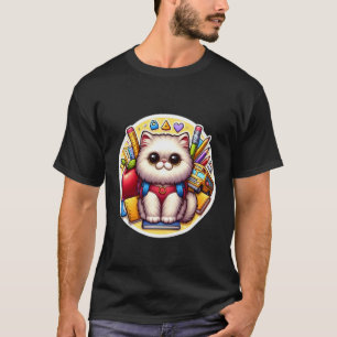 T-shirt Retour à l'école Chat Persan Garçons Filles Étudia