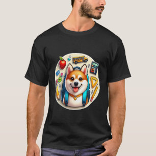 T-shirt Retour à l'école Chien Lundehund Norvégien Garçon