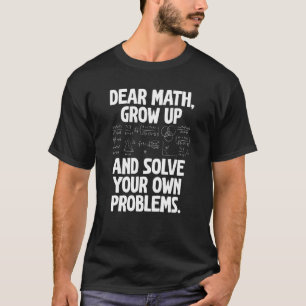 T-shirt Retour À L'École Citation Math Pour Filles Garçons