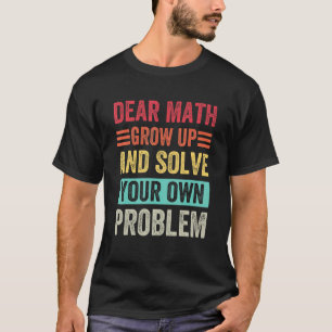 T-shirt Retour À L'École Citation Math Pour Filles Garçons