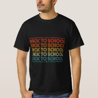 T-shirt Retour À L'École Conception Du Coucher De Soleil v