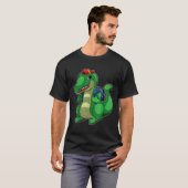 T-shirt Retour à l'école Crocodile mignon Funny Croc Carta (Devant entier)