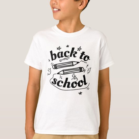T-shirt retour à l'école de mathématiques (Devant)