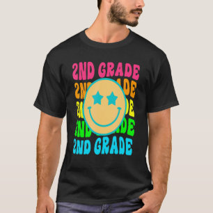 T-shirt Retour À L'École Deuxième Année Sourire Visage Tee