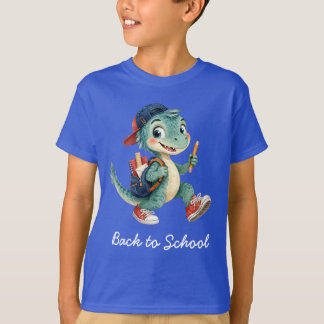 T-shirt Retour à l'école Dinosaure Mignon Enfants 