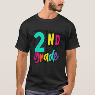 T-shirt Retour à l'école élève de 2e année enseignant Léop