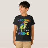 T-shirt Retour À L'École En Dinosaure Pré-K (Devant entier)