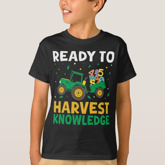 T-shirt Retour à l'école Enseignant Agriculture Tracteur F (Devant)
