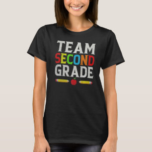 T-shirt Retour à l'école Enseignant Élève Équipe Deuxième 