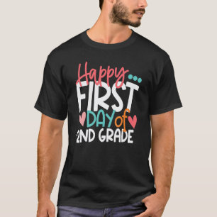T-shirt Retour à l'école Enseignant Élève Heureux Premier