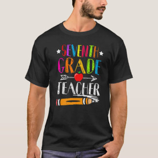 T-shirt Retour À L'École Enseignant Étudiant De Septième A