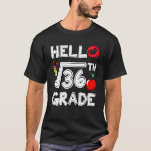 T-shirt Retour à l'école Enseignant Racine Carrée De 36 6è