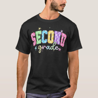 T-shirt Retour à l'école Équipe de deuxième année à carrea