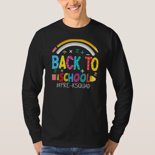 T-shirt Retour À L'École Équipe Pré K (Devant)