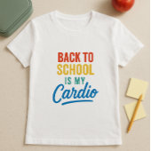 T-shirt Retour à l'école est mon cardio; Retro Parent Scho