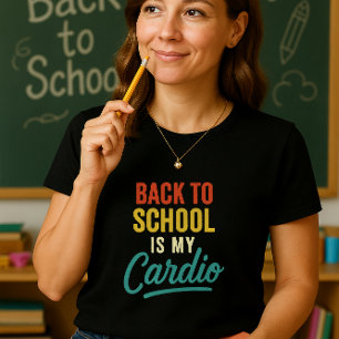T-shirt Retour à l'école est mon professeur de cardio-trai