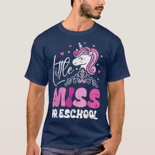 T-shirt Retour À L'École Filles Enfants Petite Mlle Présco