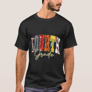 T-shirt Retour à l'école football baseball basket quatrièm