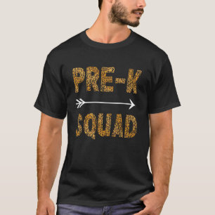 T-shirt Retour À L'École Hello Pre K Team Squad Leopard