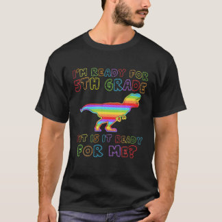 T-shirt Retour À L'École Je suis Prêt Pour La 5E Année Tre