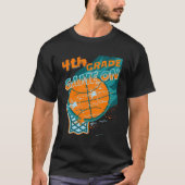 T-shirt Retour À L'École Jeu Sur Basketbal Élèves De 4E An (Devant)