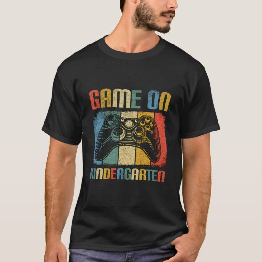 T-shirt Retour À L'École Jeu Sur Kindergarten Funny Gamer (Devant)
