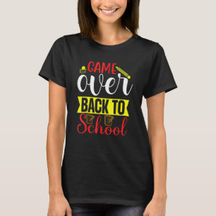 T-shirt Retour À L'École Jeu Sur Le Contrôle Des Étudiants