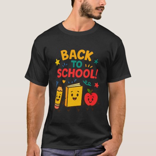 T-shirt Retour à l'école - Joli dessin animé (Devant)