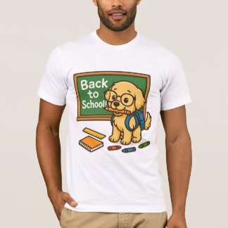 T-shirt Retour à l'école - jolie Golden Retriever