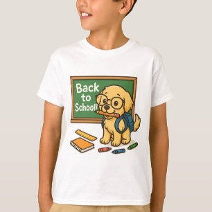 T-shirt Retour à l'école - jolie Golden Retriever