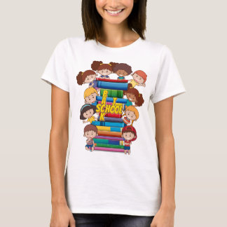 T-shirt Retour à l'école Livres pour enfants Enseignants