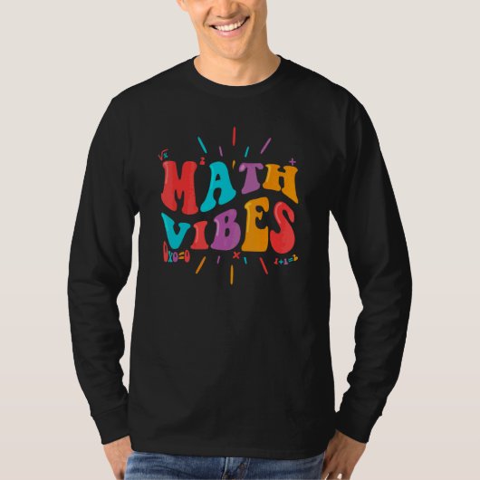 T-shirt Retour à l'école, Math Vibes, Design de professeur (Devant)