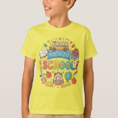 T-shirt Retour à l'école. Mignon. Coloré. (Devant)
