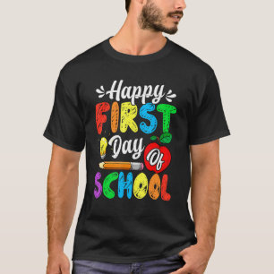 T-shirt Retour À L'École Mignonnes Garçons Filles Joyeux P