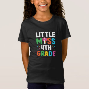 T-Shirt Retour À L'École Petite Mlle 4e Année