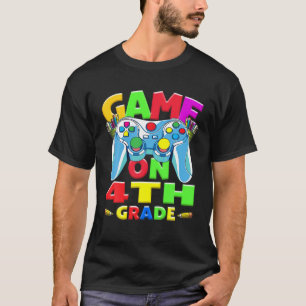 T-shirt Retour À L'École Premier Jour Jeu Sur Vidéo 4E Ann