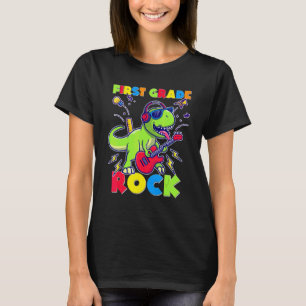 T-shirt Retour à l'école Première année Rocks Dinosaure Jo