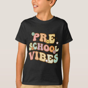 T-shirt Retour à l'école Préscolaire Vibes Rétro Étudiant