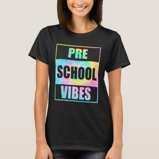 T-shirt Retour à l'école Préscolaire Vibes Tie Dye Premier