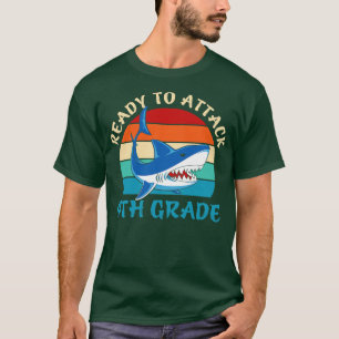 T-shirt Retour à l'école prêt à attaquer 4e année